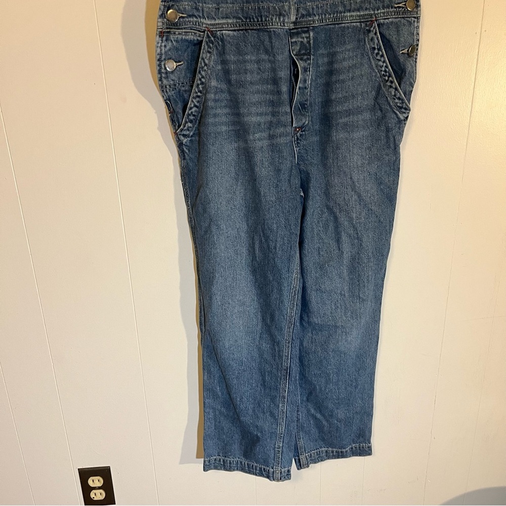 We the Free People Boyfriend Baggy Denim Overalls Size 26 - Picture 7 of 14